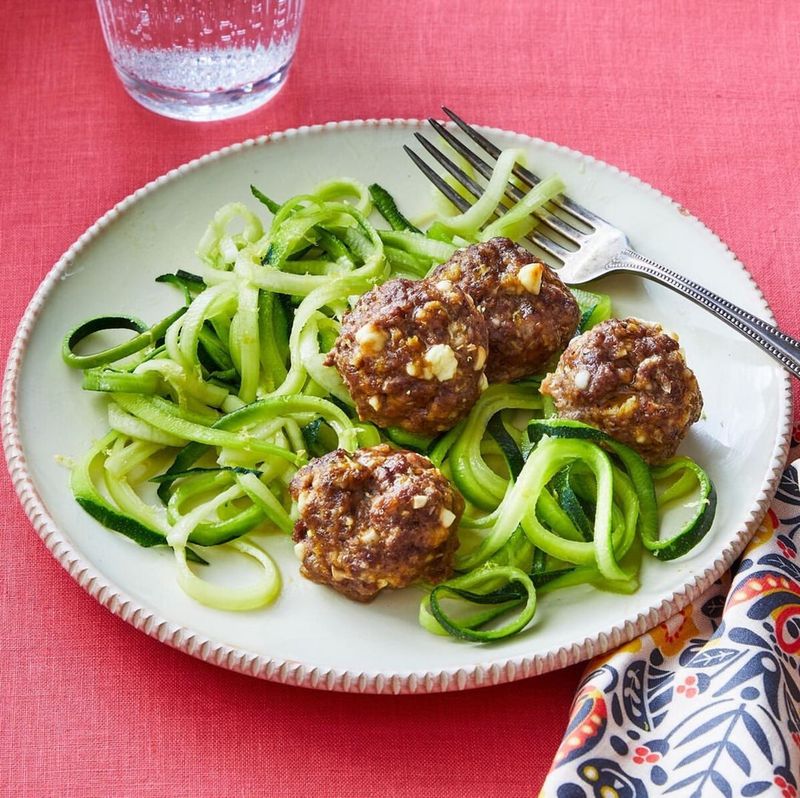 Zucchini Noodles With Meatballs