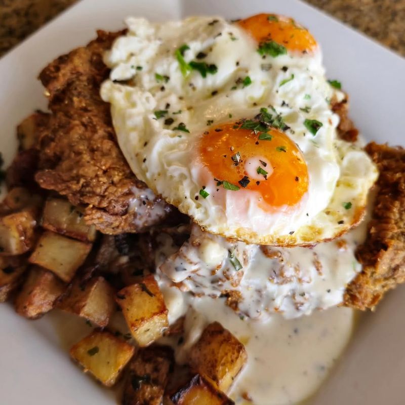 Oklahoma: Chicken Fried Steak And Eggs