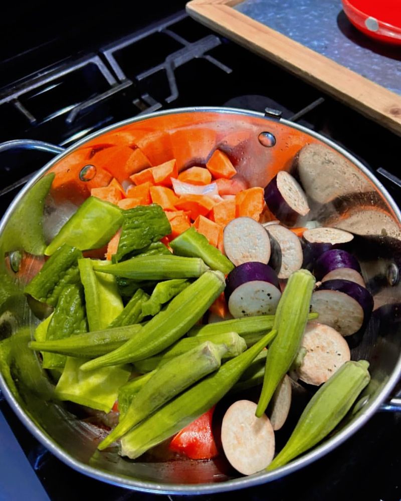 Okra And Sweet Potato Salad