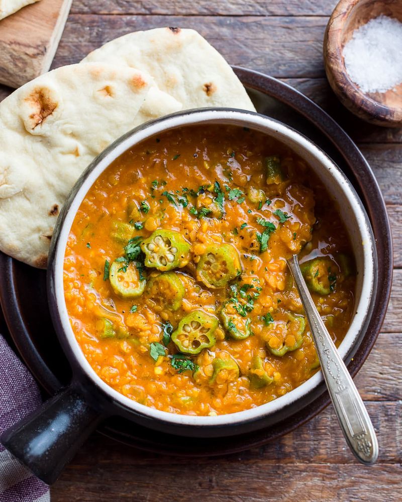 Okra And Lentil Soup