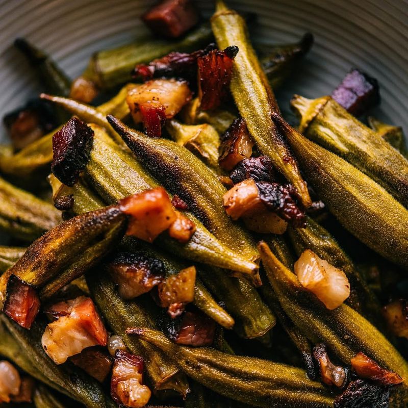 Okra And Bacon Salad