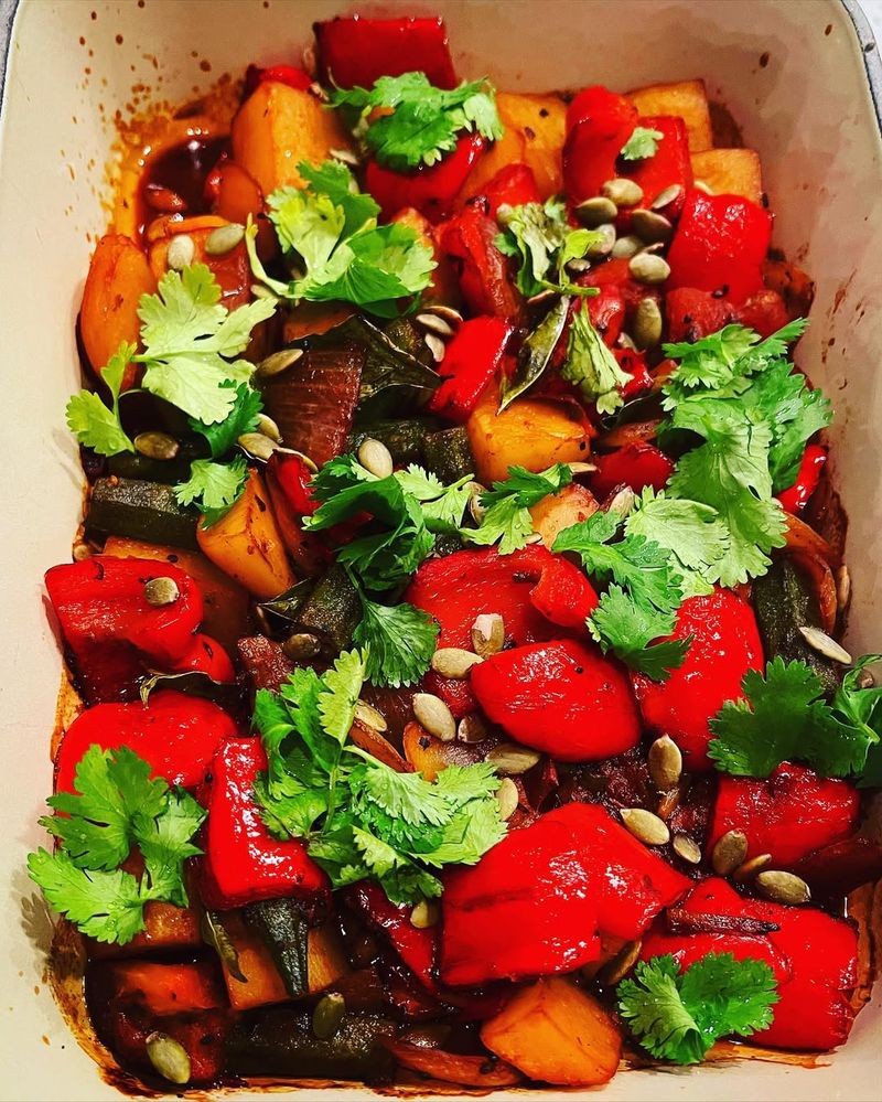 Okra And Eggplant Ratatouille