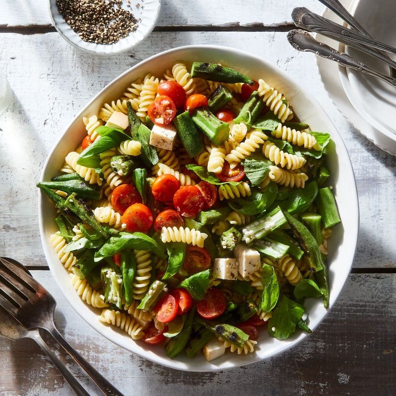Okra Pasta Primavera