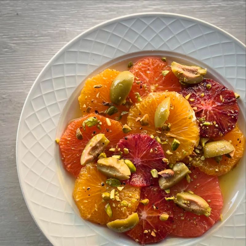 Grapefruit With Honey & Pistachios