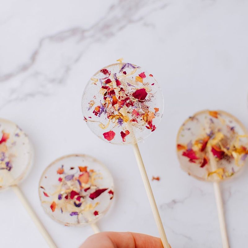 Edible Wildflower Lollipops