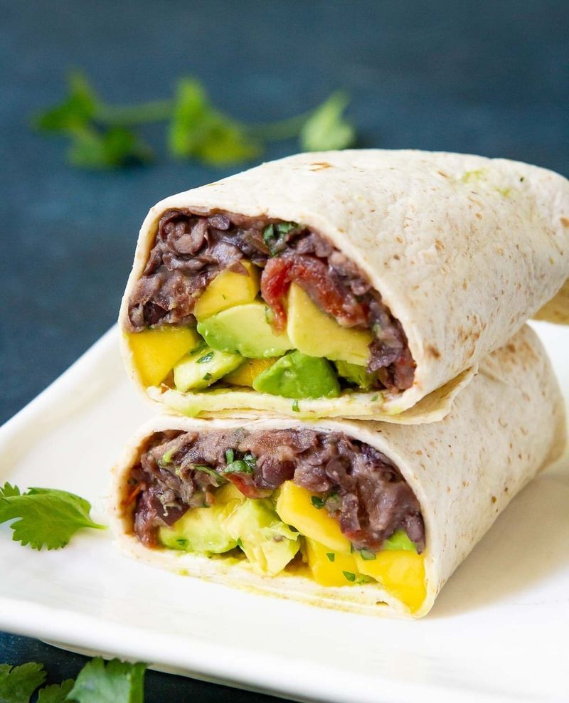 Avocado And Black Bean Wrap