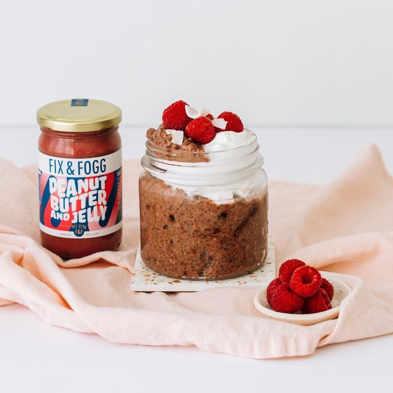 Peanut Butter And Jelly Chia Pudding
