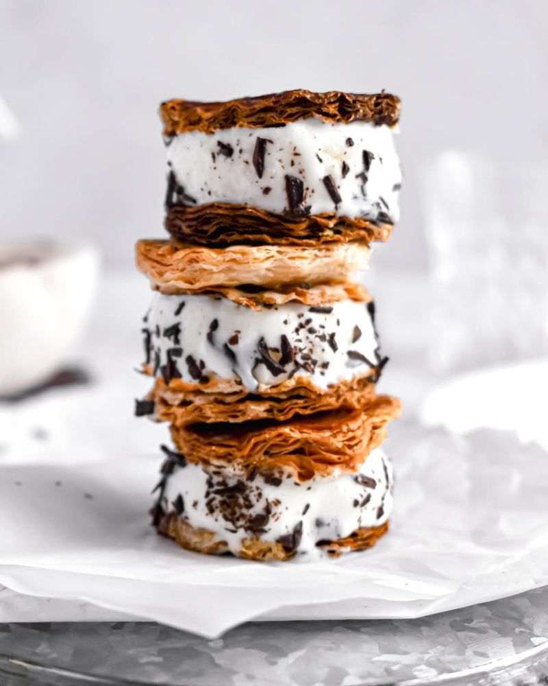 Puff Pastry Ice Cream Sandwiches
