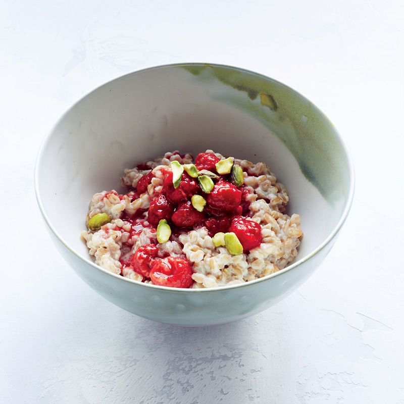 Farro Porridge With Pistachios & Honey