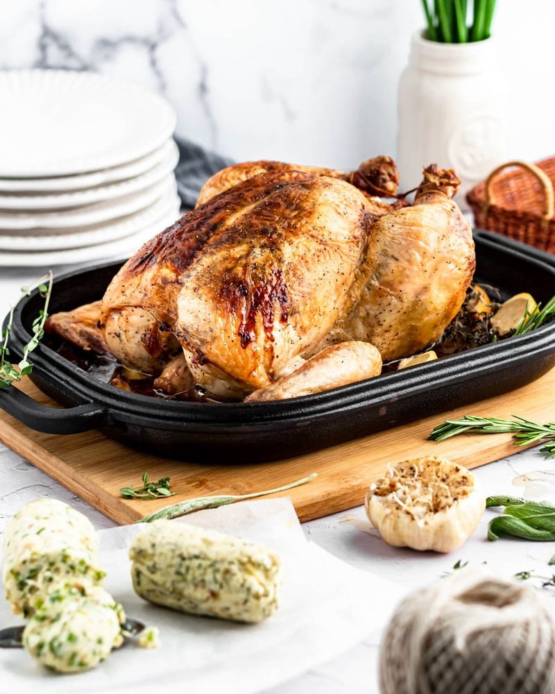 Roast Chicken With Herb Butter