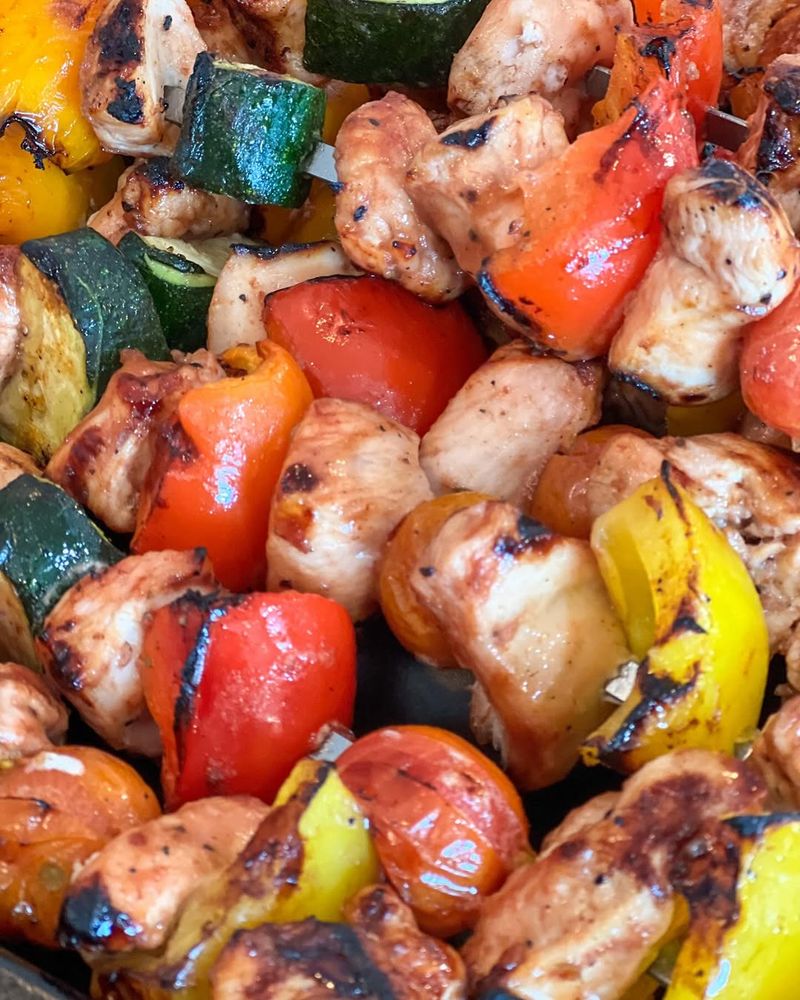 Chicken And Vegetable Skewers