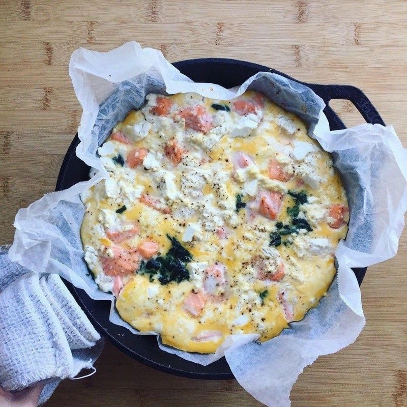 Salmon And Spinach Frittata