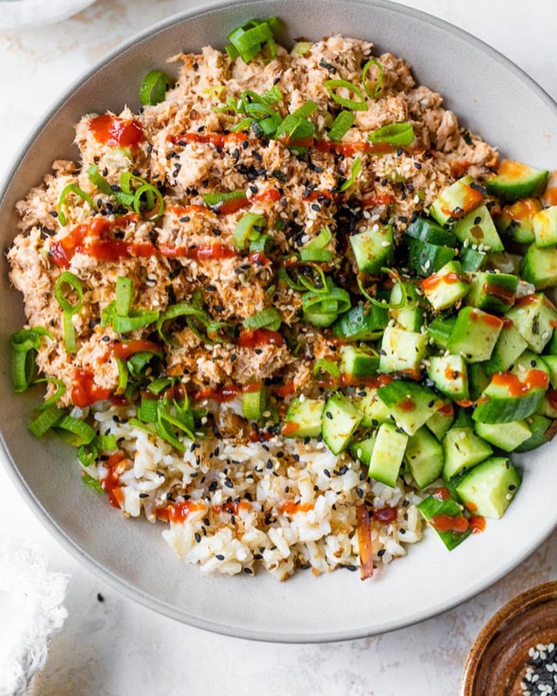 Spicy Salmon Sushi Bowls
