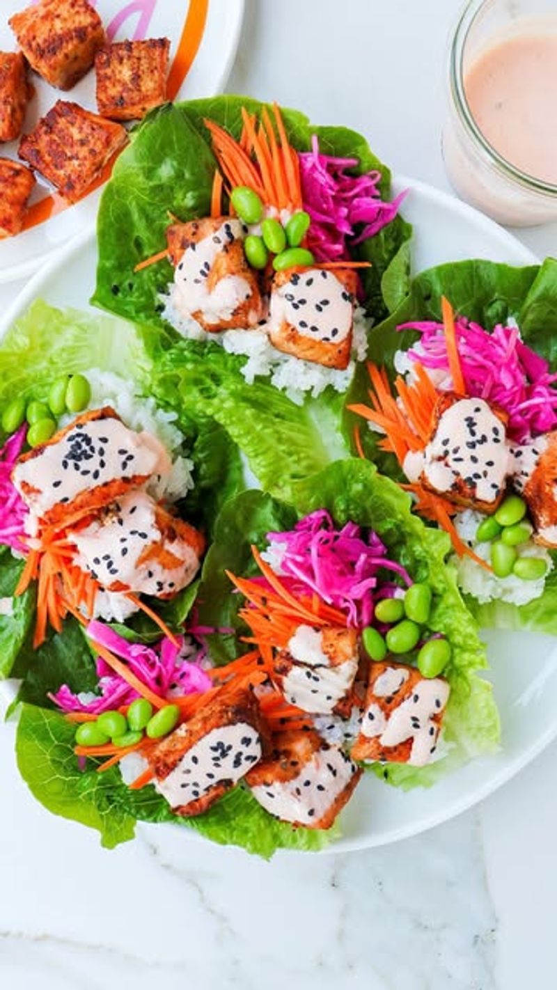 Salmon Lettuce Wraps