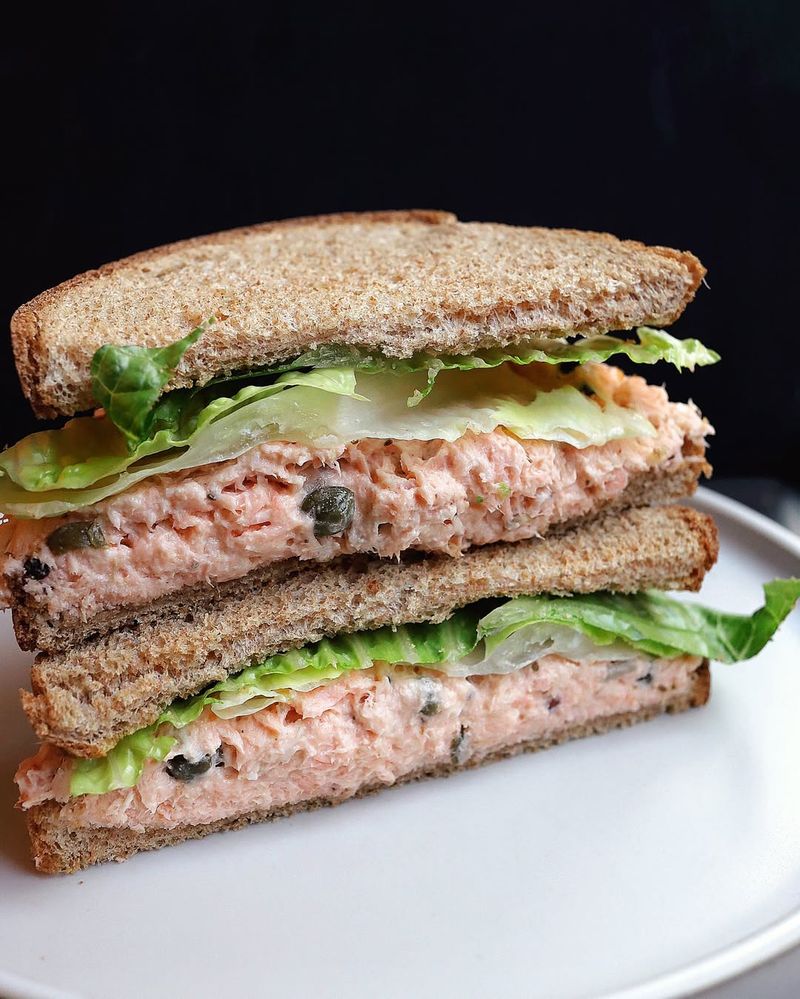 Salmon Bagel Sandwich