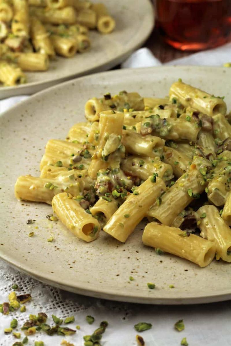 Lemon Ricotta Cavatelli With Pistachio Dust