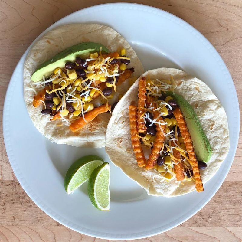 Bean And Veggie Tacos