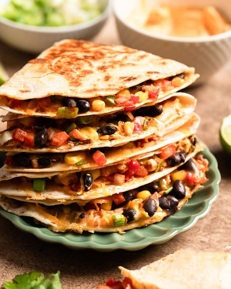 Quesadilla With Black Beans and Cheese