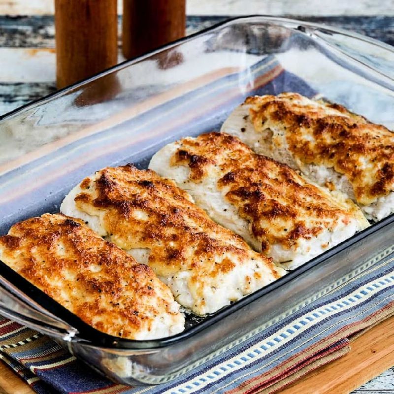 Mayo Parmesan Crusted Fish
