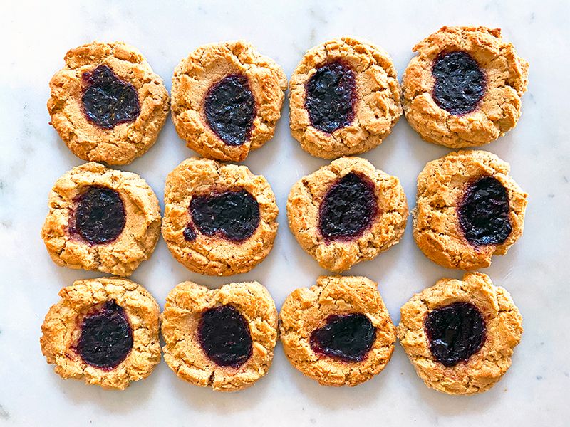 Oregon: Marionberry Jam Thumbprint Cookies