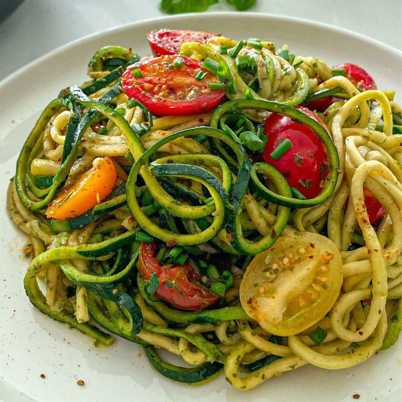 Zucchini Noodles With Pesto