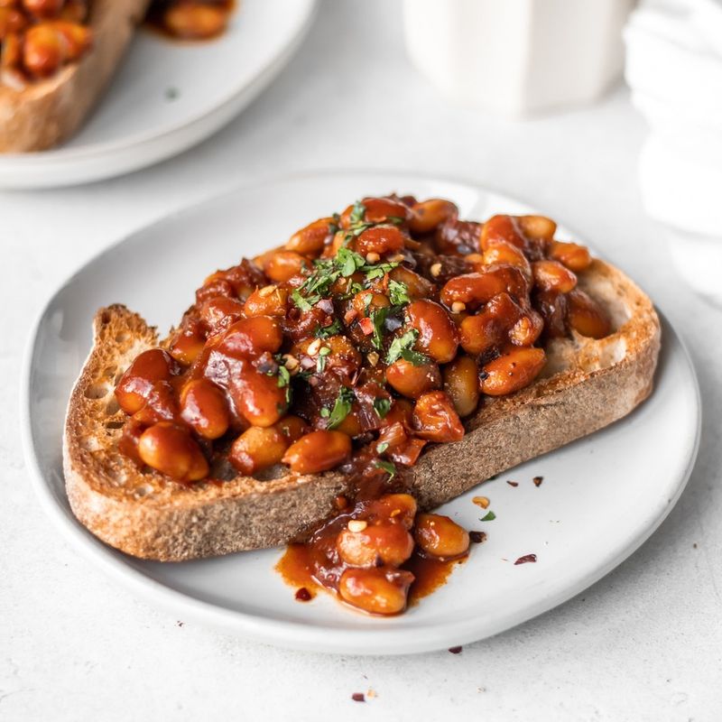 Smoky Baked Beans On Toast