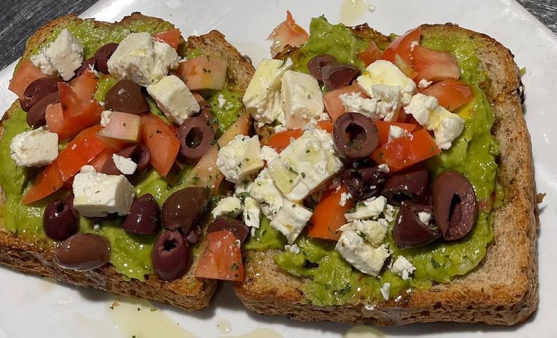 Avocado Toast With Feta & Olives