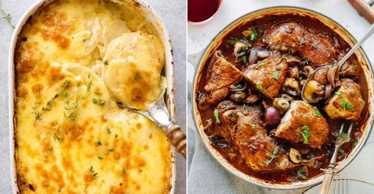 tasty French dinner dishes