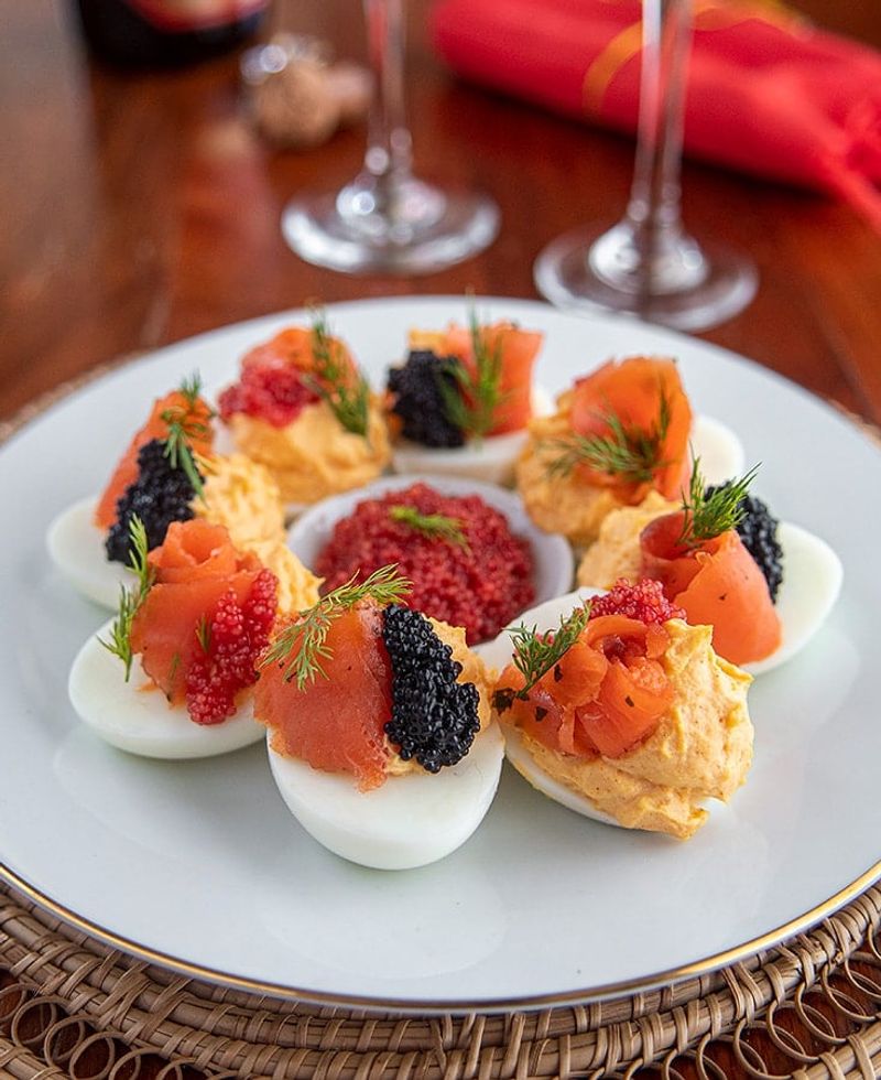 Deviled Eggs With Paprika Dust