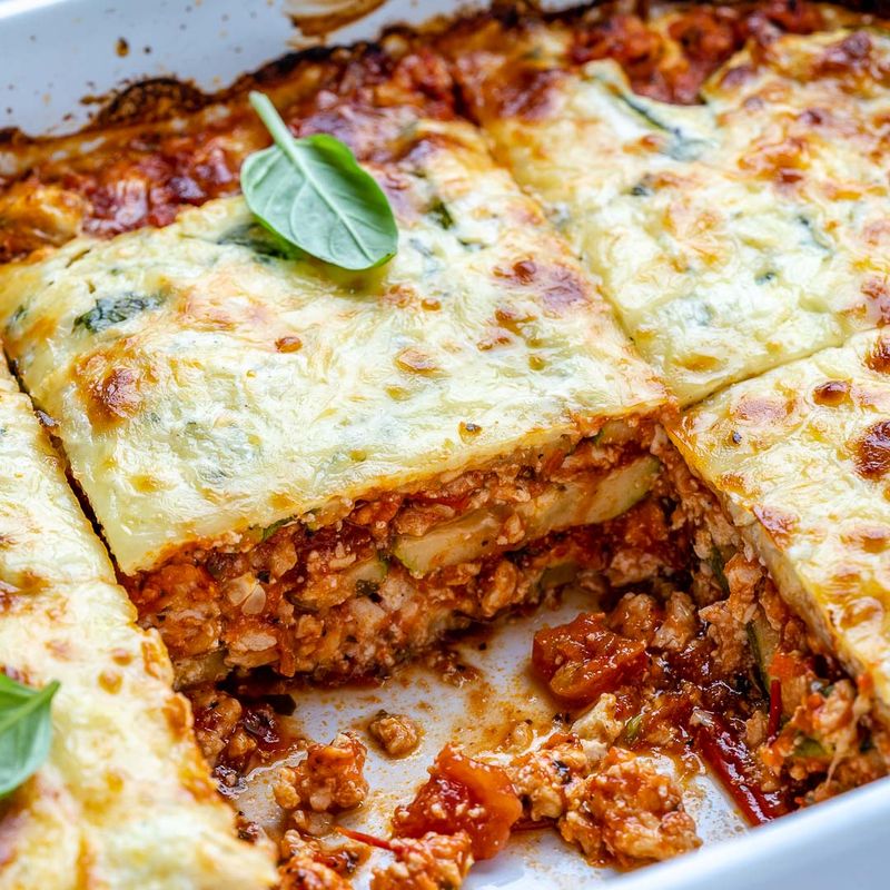 Zucchini Lasagna With Ricotta And Marinara
