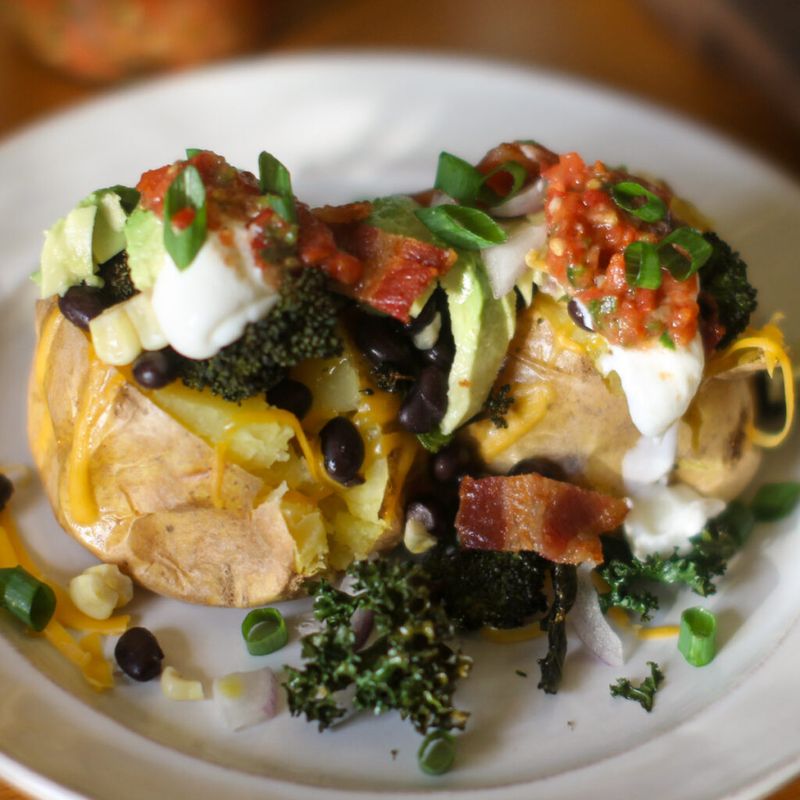 Microwave Baked Potato with Epic Toppings