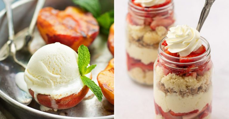 desserts with vanilla ice cream