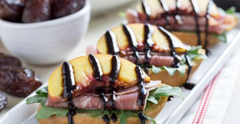 tasty dishes with peaches