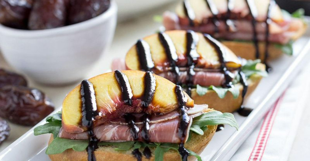 tasty dishes with peaches