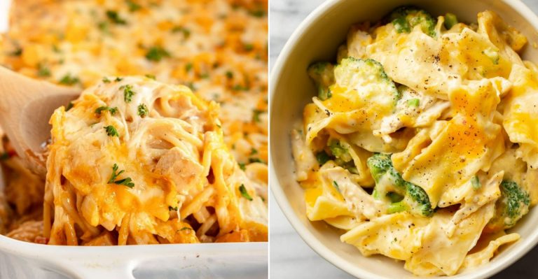 many different chicken and noodle casseroles