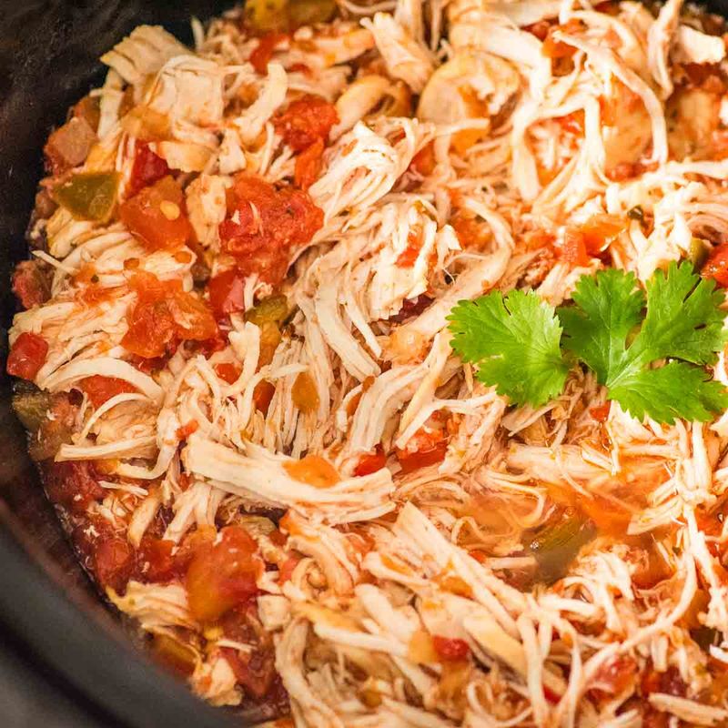 No-Chop Slow Cooker Salsa Chicken