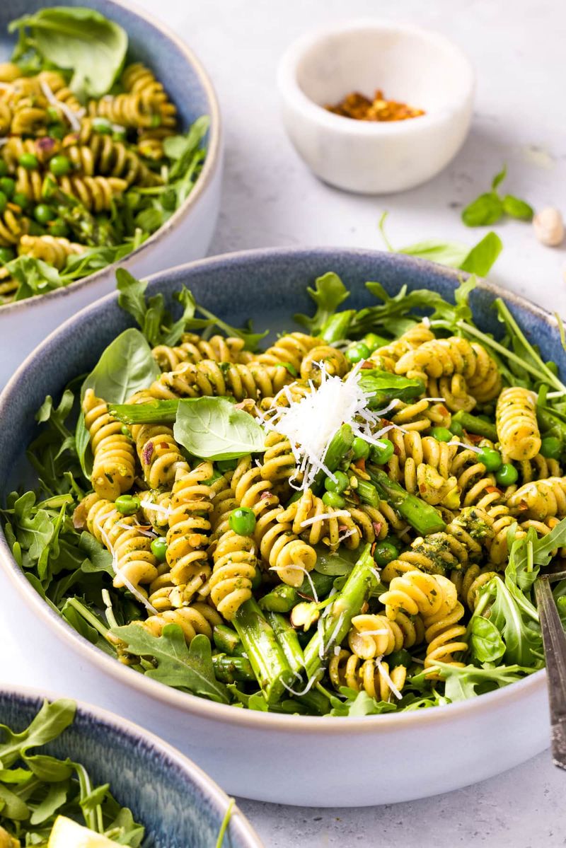 Asparagus And Pistachio Pesto Pasta