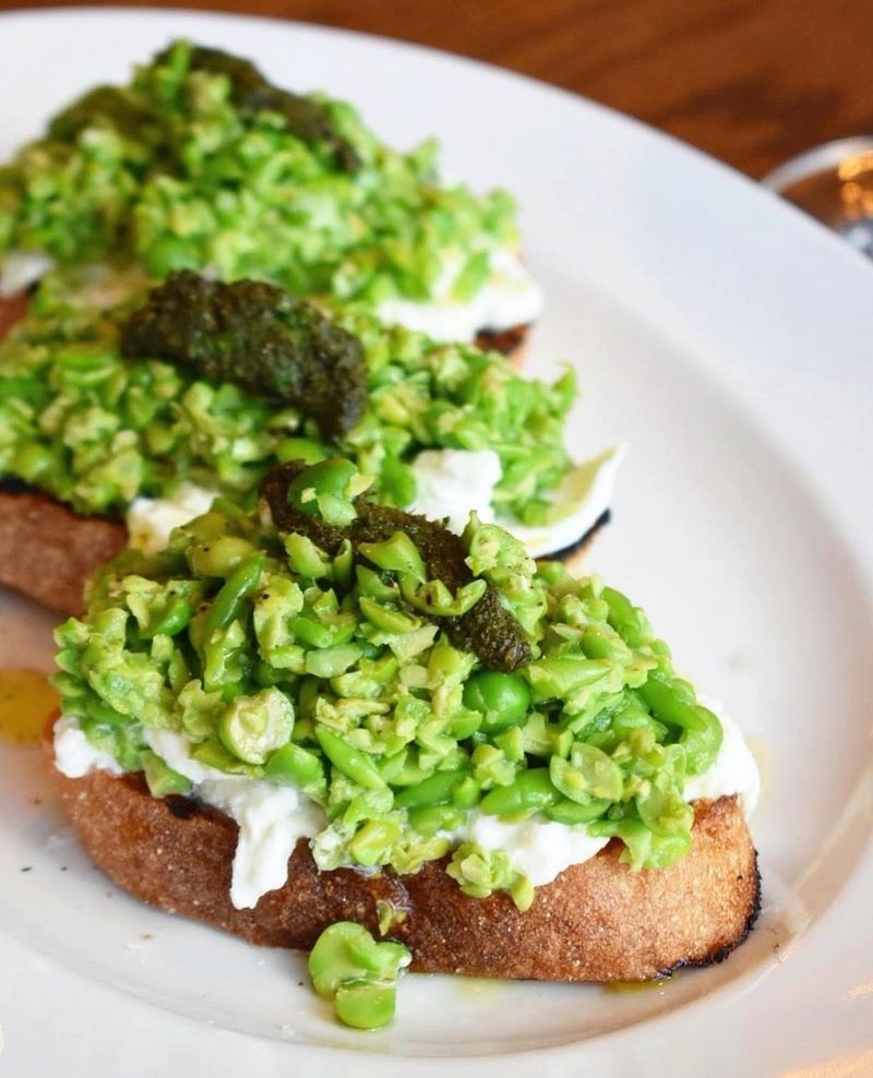 Pea And Mint Crostini