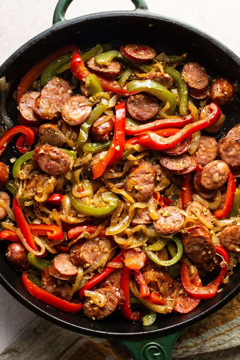 Sausage And Peppers Skillet