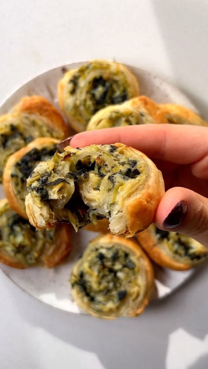 Spinach And Artichoke Pinwheels