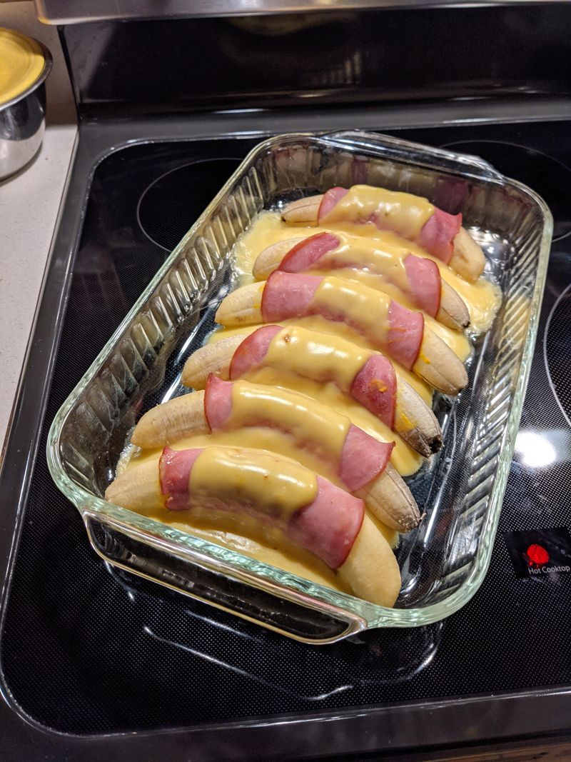 Ham And Bananas Hollandaise