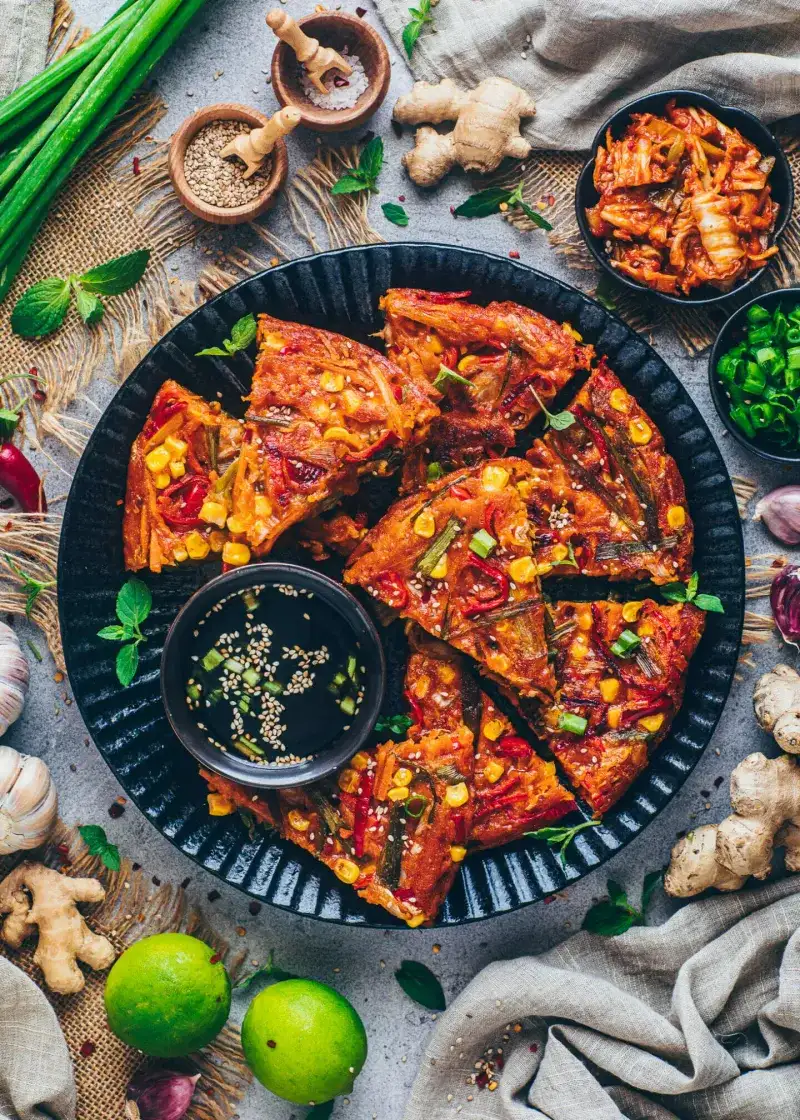 Kimchi Pancakes From Korea