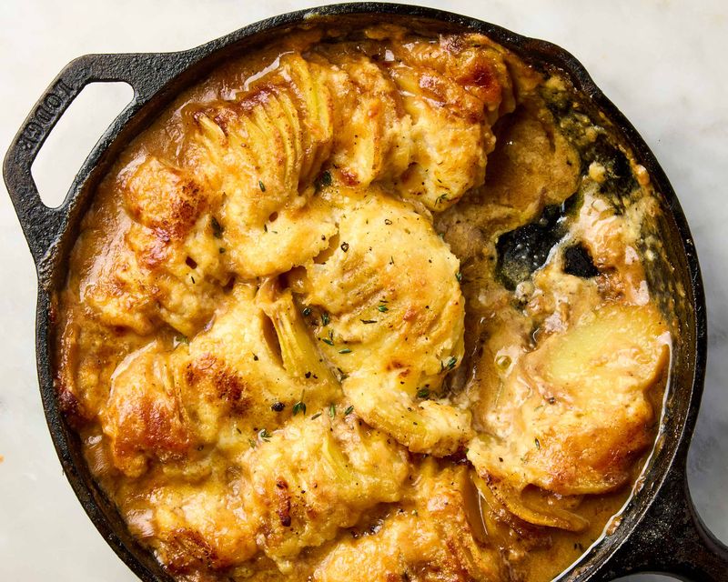 French Onion Potato Gratin