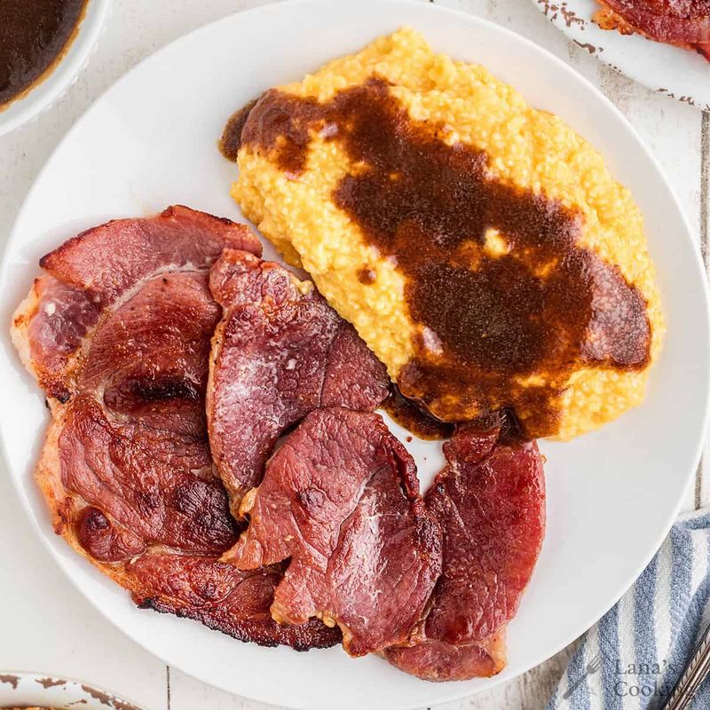 Ham Steak And Red-Eye Gravy