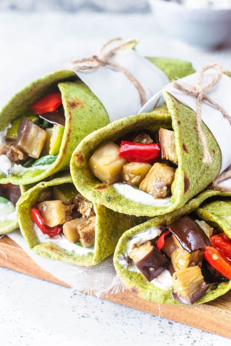 Roasted Veggie Wraps