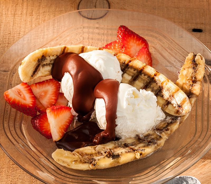 Grilled Banana Split