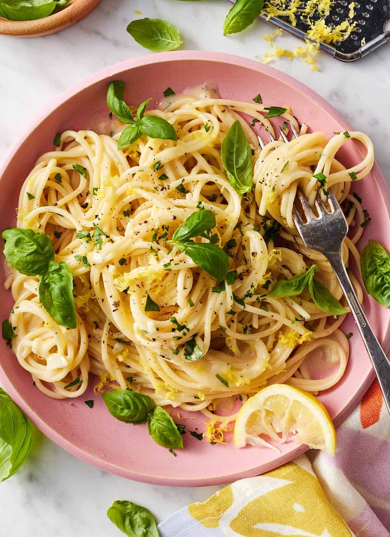 Lemon Herb Pasta With Parmesan