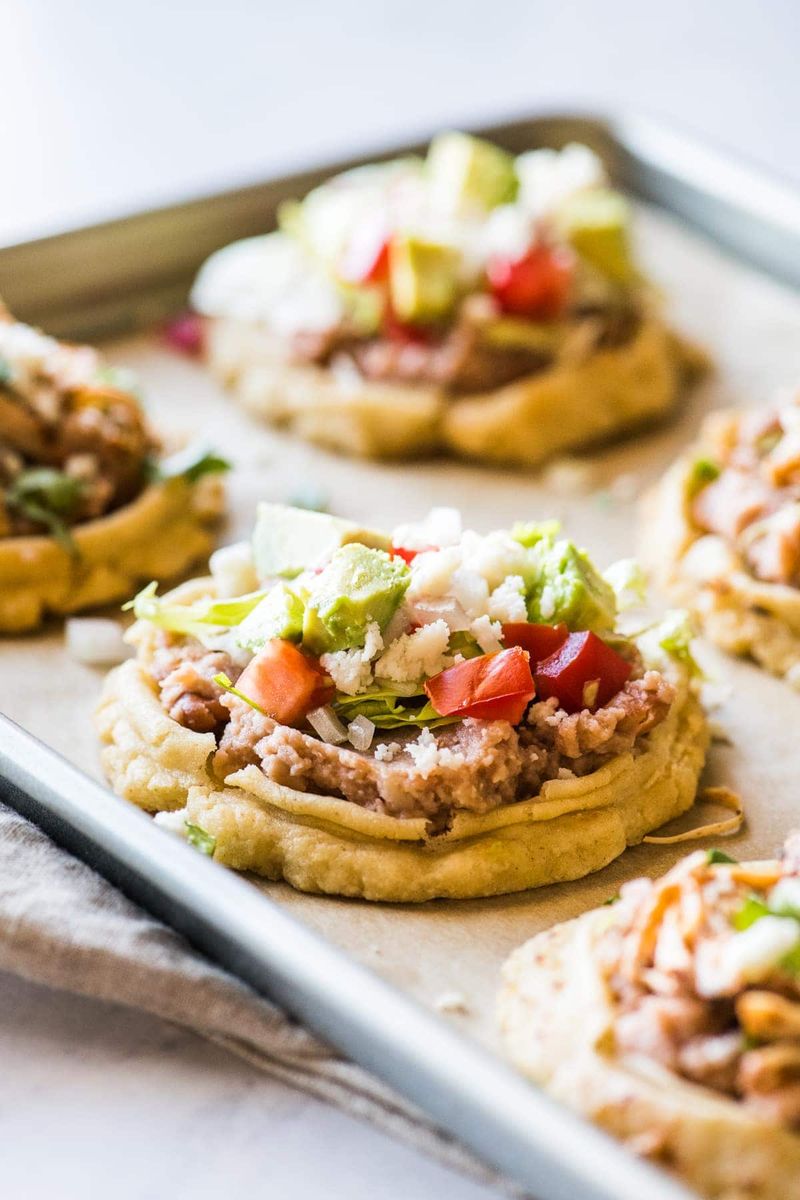 Sopes With Refried Beans And Cheese