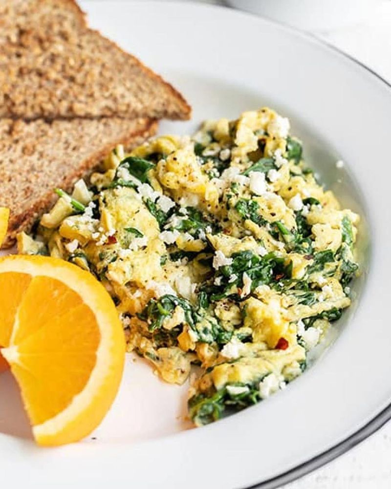 Spinach & Egg Scramble