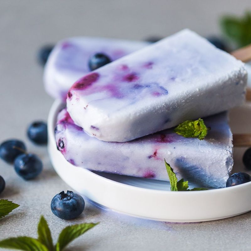 Blueberry Coconut Popsicles
